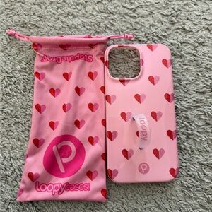 Loopy Case Red and Pink Heart Phone Cover